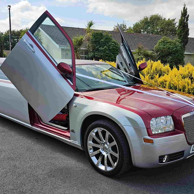 red and silver limo