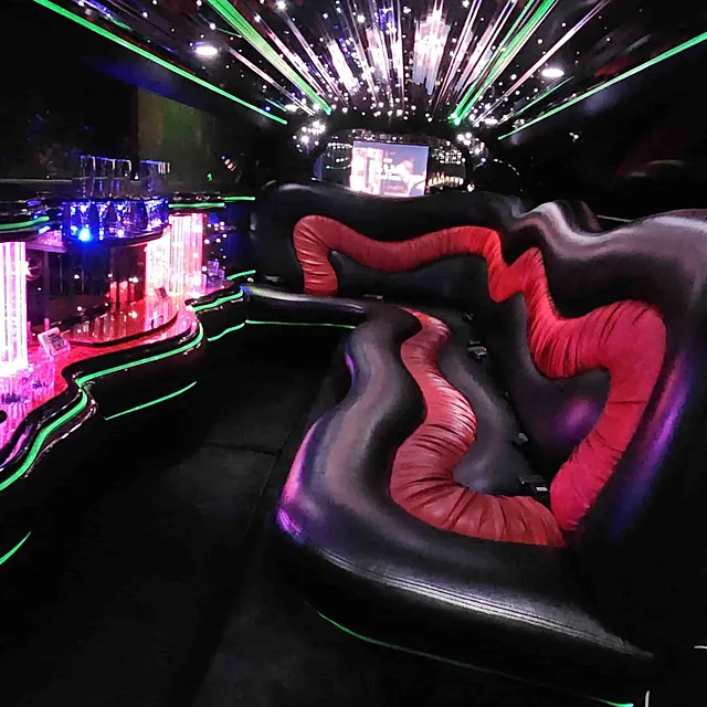red and silver limo