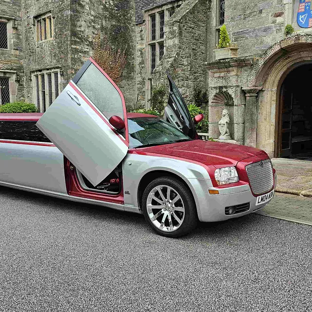 red and silver limo