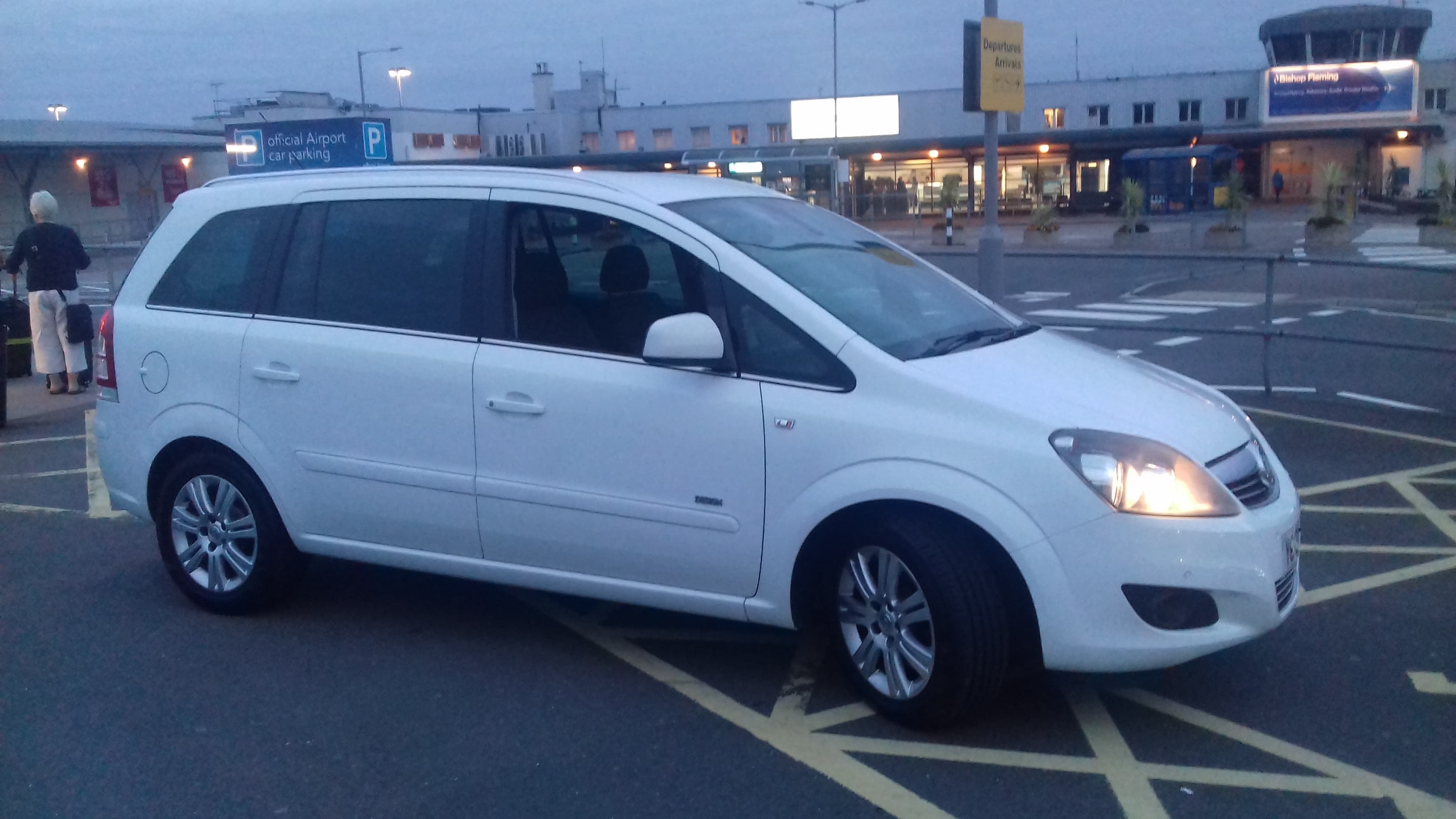 Our MPV at the airport for an airport transfer