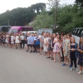 A year 6 leavers event using most of our vehicles