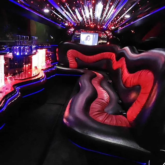 red and silver limo