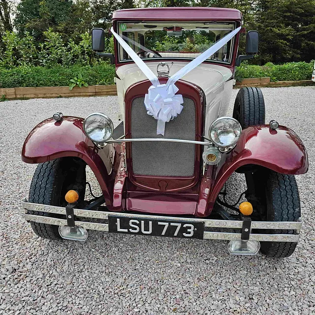 vintage wedding limo